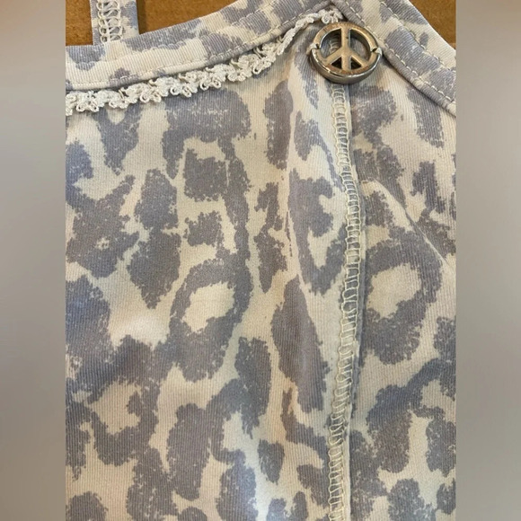 JUICY COUTURE Grey Leopard Print Athletic Tank Top Medium - Picture 7 of 10